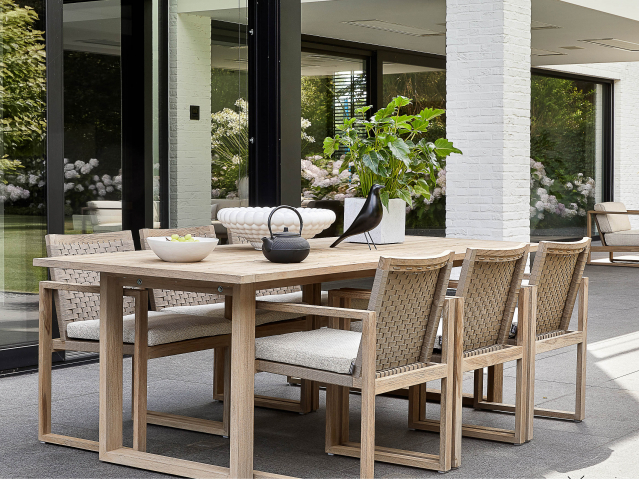 Apple Bee Antigua Dining Tisch aus Teakholz coastal 240x95cm