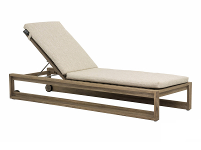 Apple Bee Antigua Gartenliege aus Teakholz coastal mit Kissen und verstellb. Rückenteil Apple Bee Antigua Gartenliege aus Teakholz coastal mit Kissen und verstellb. Rückenteil