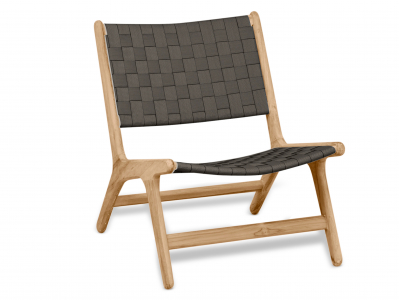 Apple Bee Luc Lounge Chair niedrig aus Teakholz ohne Armlehnen