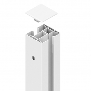 System Klemmpfosten 4600, weiß<br>105cm