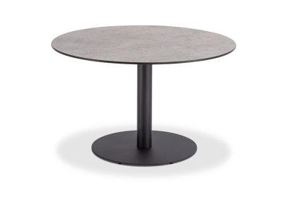 Niehoff Bistro Tisch, anthrazit, rund 121cm, HPL Zement