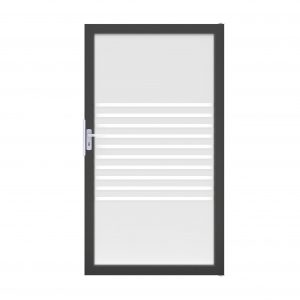 Groja Ambiente Glastor DIN links 100x180cm Streifen-Rahmen DB703 Groja Ambiente Glastor DIN links 100x180cm Streifen-Rahmen DB703