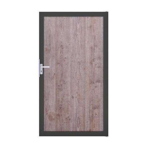 GroJaPremo HPL Tor Universal 100x180cm - Holzoptik-Rahmen DB703