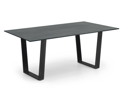 Niehoff Primus Designtisch Trapezkuve Eisen HPL Beton-Design 180cm