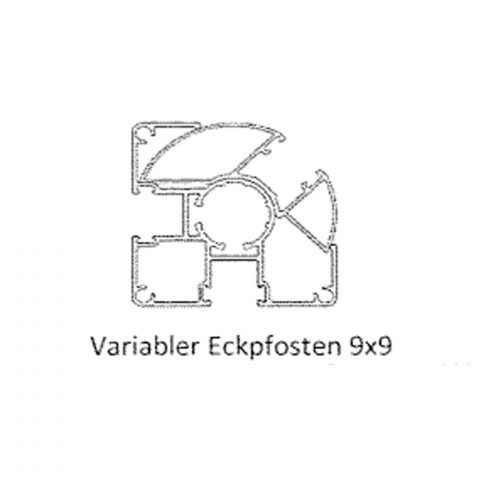 Groja Konsole GJ 52 für Solid variabler Eckpfosten 9x9cm