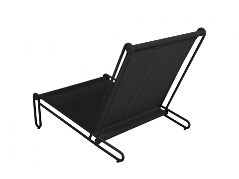 Brafab Blixt Loungesessel Aluminium schwarz, Sky grey