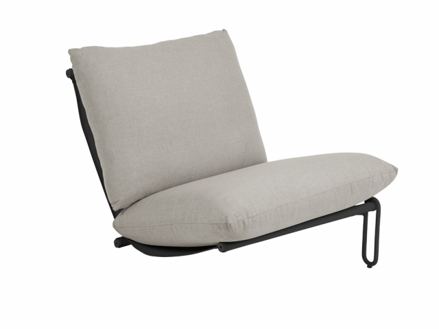 Brafab Blixt Sitz Aluminium schwarz, Cley beige