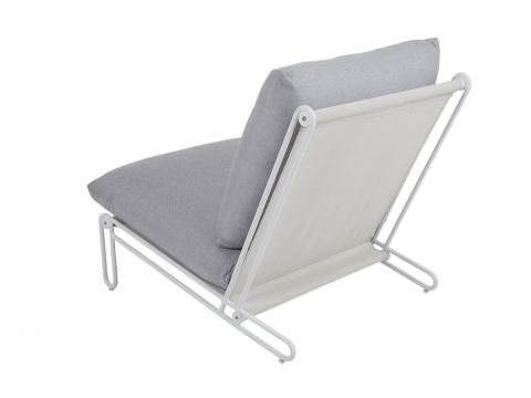 Brafab Blixt Loungesessel Aluminium weiß, Sky grey