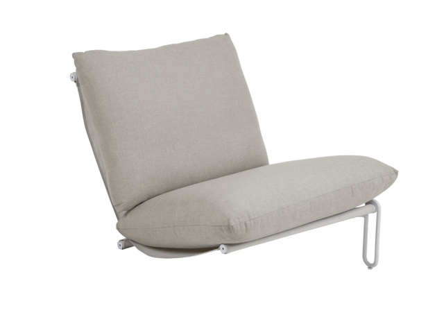 Brafab Blixt Sitz Aluminium weiß, Cley beige