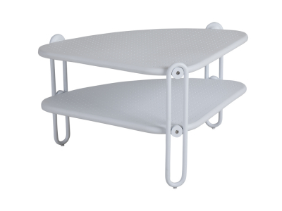 Brafab Blixt Loungetisch Aluminium weiß, 60cm