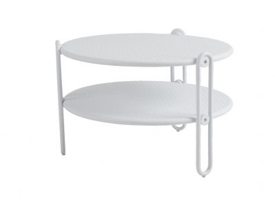 Brafab Blixt Loungetisch Aluminium weiß, 65cm