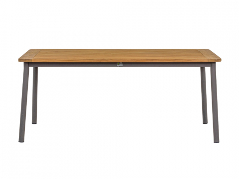 Apple Bee Bijou Diningtisch 240x100cm Taupe mit Teak-Tischplatte