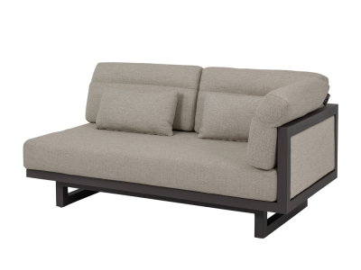 Apple Bee Santorini Loungesofa links 159cm, Seite gepolstert Aluminium quartz