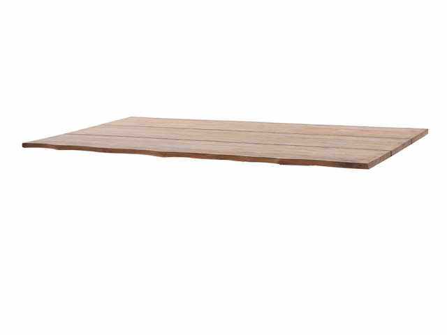 Diamond Garden Marbella Tischplatte 190x100cm, Teak mit Baumkante