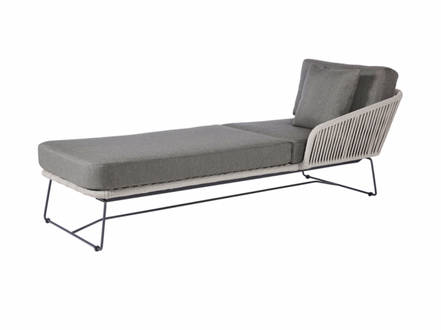 Diamond Garden Milos Daybed rechts, hellgrau