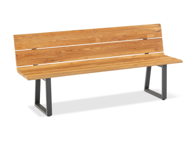 Niehoff Nova Massivholzbank 160cm, Aluminium anthrazit, Teak