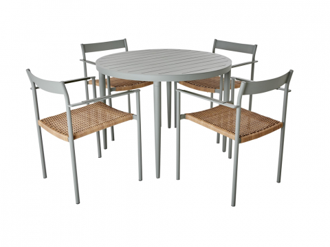 Brafab Bigby Diningtisch 100cm, hellgrau