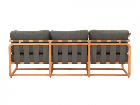 Apple Bee Dolce 3-Sitzer Loungesofa 209cm Teakholz mit Kissen