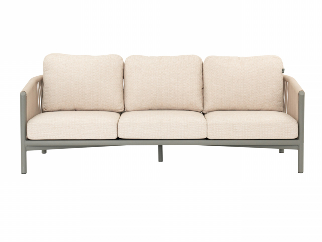 Apple Bee Bora Bora Rope Loungesofa 204cm inkl. Kissen Aluminium taupe