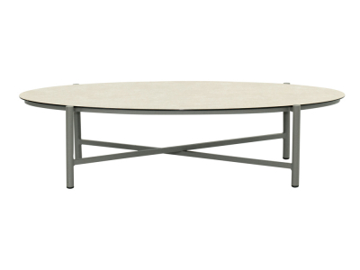 Apple Bee Bora Bora Loungetisch oval 130x65x33cm Aluminium taupe