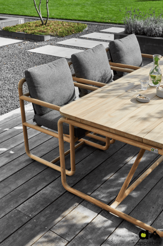 Apple Bee Dolce Gartenmbel-Set aus Teakholz inkl. Tisch 240x100cm und 6 Sesseln