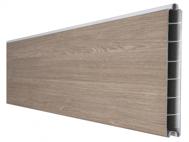 Groja BasicLine Steckzaun Einzelprofil schmal Sheffield Oak 1,9x15x180cm