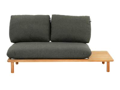 Apple Bee Sling 2-Sitzer Sofa Ablage links ca. 175cm Teakholz Grau