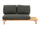 Apple Bee Sling 2-Sitzer Sofa Ablage links ca. 175cm Teakholz Grau