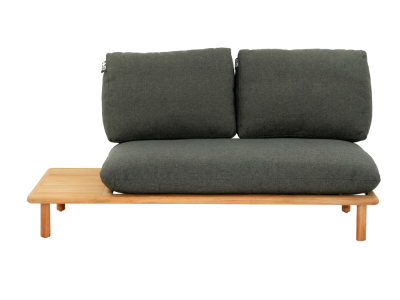 Apple Bee Sling 2-Sitzer Sofa Ablage rechts ca. 175cm Teakholz Grau