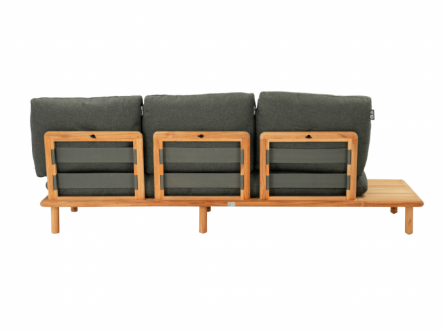 Apple Bee Sling 3-Sitzer Sofa Ablage rechts ca. 242cm aus Teakholz