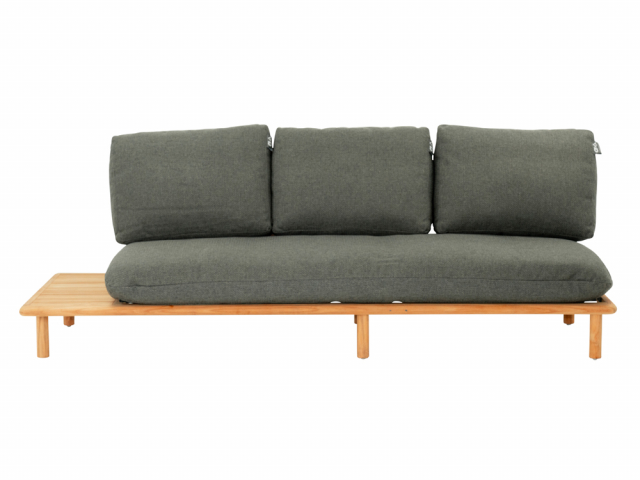 Apple Bee Sling 3-Sitzer Sofa Ablage rechts ca. 242cm aus Teakholz