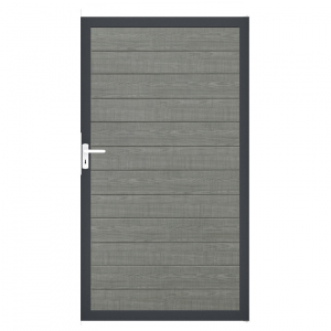 Groja BasicLine Steckzaun schmal Universal Tor 100x180cm Grey Ash Cut DB703 Groja BasicLine Steckzaun schmal Universal Tor 100x180cm Grey Ash Cut DB703