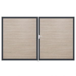 Groja BasicLine Steckzaun schmal Doppeltor DIN Links Sonderbreite H:180cm Sheffield Oak DB703 Groja BasicLine Steckzaun schmal Doppeltor DIN Links Sonderbreite H:180cm Sheffield Oak DB703