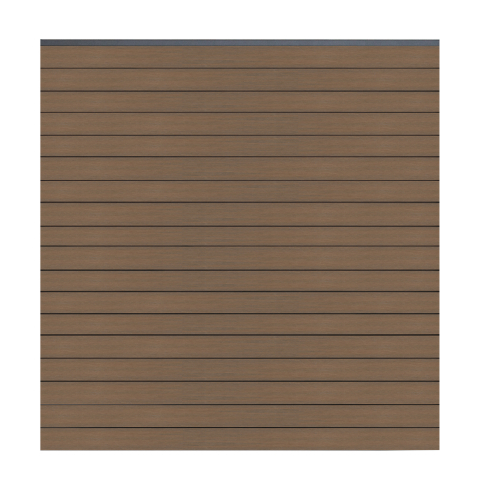 GrojaSolid Rhombus Steckzaun-Set Teak co-extrudiert 180x180cm