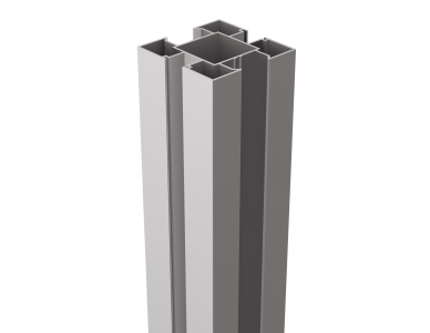 Aluminiumpfosten Typ C Eckpfosten variabel 9x9x200 cm, Grau