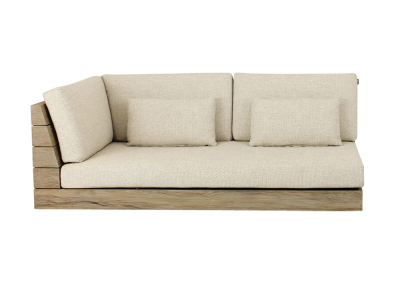 Apple Bee Sitz Long Island Sofa rechts aus Teakholz coastal 161cm