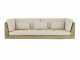 Apple Bee Sitz Long Island Sofa aus Teakholz coastal 219cm