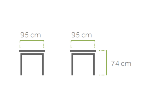 MWH Alutapo Gartentisch Teak, 95x95cm