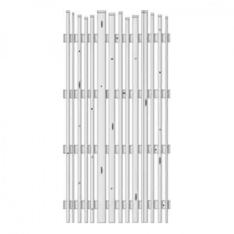 Lattenzaun Vario Fichte Grauweiß 90x180cm