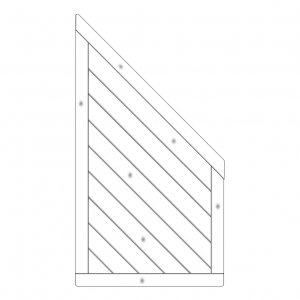 Sichtschutzzaun Lyon Fichte Grauweiß 90-165-80cm