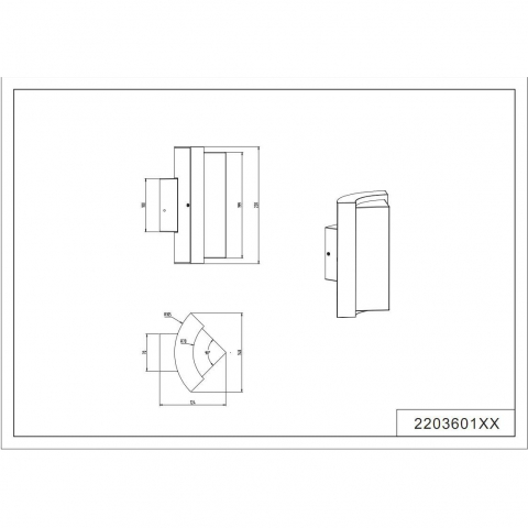 Trio Suez Wandleuchte Anthrazit