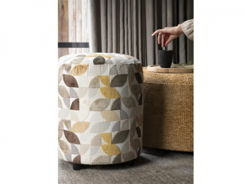 COCO Maison Elite Pouf Hocker, Creme