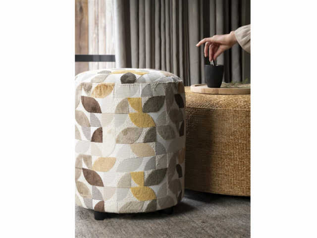 COCO Maison Elite Pouf Hocker, Creme