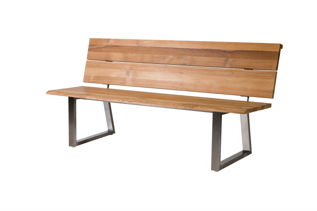 Diamond Garden Pisa Bank, Edelstahl Teak Recycled 180cm