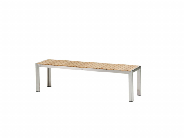 Diamond Garden Capri Bank Edelstahl Teak 160cm