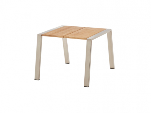 Diamond Garden Mali Beistelltisch Edelstahl, Teak Recycled