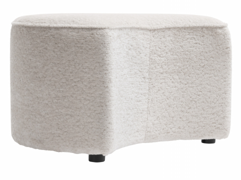 COCO Maison Roan Pouf Hocker Mond, Creme