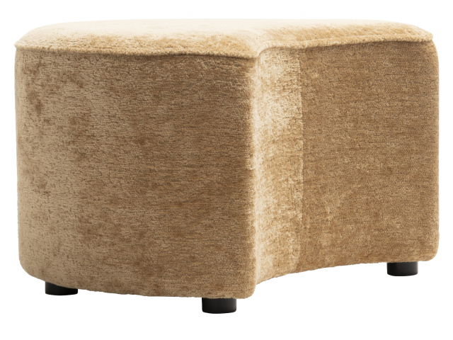 COCO Maison Roan Pouf Hocker Mond, Ockergelb