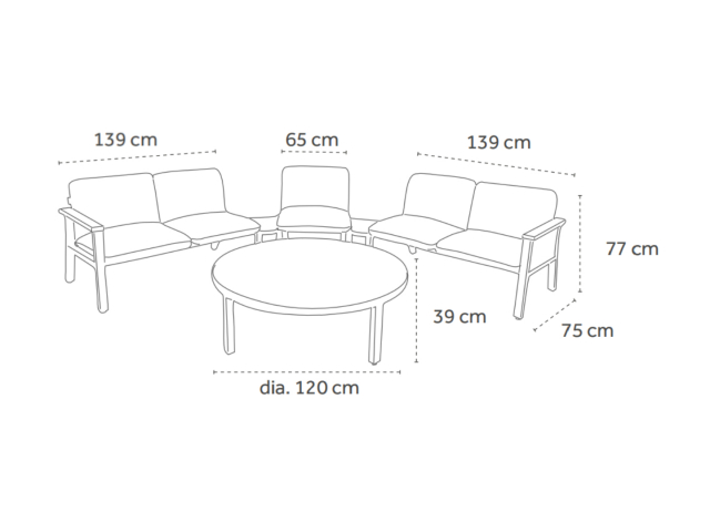 Creador Grandiosa Lounge-Set Matt Grey