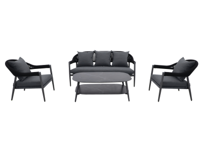 MWH Camarillo 4-tlg. Lounge-Set Anthrazit